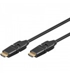 Cablu HDMI 360 grade HDMI A tata la HDMI A tata, 1.4V, ecranat, 3m, contacte aurite