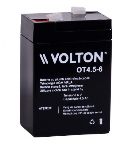 Acumulator stationar VOLTON 6V 4.5Ah AGM VRLA
