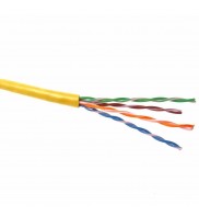 Cablu UTP cat.5e, patch,Cupru litat, AWG24, rola 305M, galben / Premium Cord