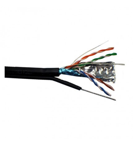 Cablu FTP cu sufa, Cupru, categoria 5e, 24AWG, manta PE , rola 305M, Emtex