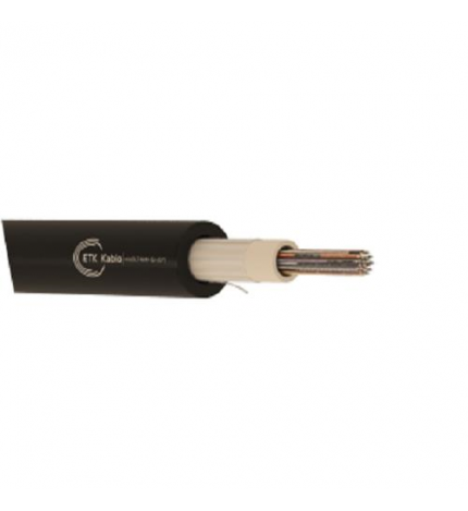 Cablu fibra optica SM 8 fibre, int/ext, 1200N, protectie la rozatoare, monotube, in gel, manta PE, negru, ETK