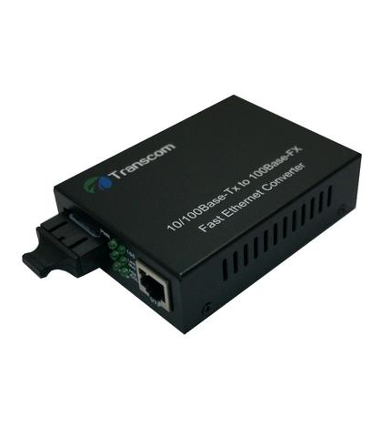 Mediaconvertor 10/100M 1550/1310nm WDM, Type B Singlemode 80km, conector SC - TRANSCOM