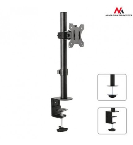 Suport universal de birou, pentru monitor / TV, LED / LCD, aluminiu, reglabil, 13 - 32 inch, Negru, MACLEAN, MC-751