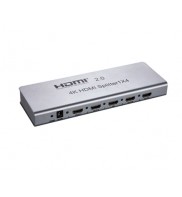 Splitter HDMI 4 porturi, 1 intrare - 4 iesiri, V2.0, 4K x 2K/60Hz, FULL HD, 3D, alimentator inclus, PremiumCord, khsplit4e
