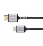 Cablu HDMI A - HDMI C (mini hdmi), 1.8M, high speed, ethernet, contacte aurite, V1.4, Negru KM0325