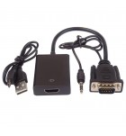 Convertor VGA + audio la HDMI, FULL HD 1080p, PremiumCord, khcon-49