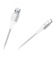 Cablu USB - USB tip C Rebel 50 cm, alb, RB-6001-050-W
