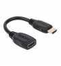 Cablu adaptor HDMI tata -  HDMI mama, 15CM, MANHATTAN, Negru , ICOC HDMI2-4-EXT002M
