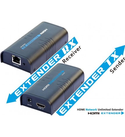 Kit Extender HDMI, pana la 120m, prin cablu Cat5e/Cat6, HDCP 1.2 , PremiumCord, khext120