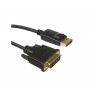 Cablu Maclean Display Port (DP) -  DVI 4K / 30Hz  MCTV-715 1,8m,negru
