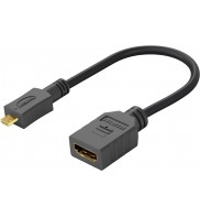 Adaptor HDMI A mama - micro HDMI D tata pentru conexiune flexibila 4K @ 60Hz PremiumCord kphdma-35
