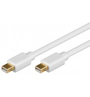 Cablu Mini DisplayPort, tata - tata, conectori auriti, 1m, dublu ecranat, Alb, PremiumCord