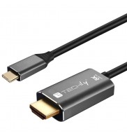 Cablu profesional, USB-C tata 3.2 la HDMI 2.1 tata, 8K@60Hz 1.8m, Techly, ICOC USBC-HDMI8-18