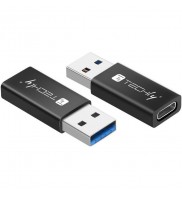 Adaptor USB 3.0 tata la USB-C mama, 5 Gbps, Negru, Techly, IADAP USB3-AFT