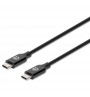 Cablu profesional, date si incarcare rapida QC, USB-C tata la USB-C tata, 8K 60Hz, 10Gbps, USB 3.2 Gen2, 0.5m, Manhattan