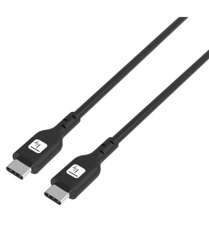 Cablu date si incarcare rapida, USB-C tata la USB-C tata, USB2.0, 240W PD, E-Mark, 1M, Negru, Techly, ICOC MU2AC-240W1