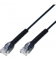 Cablu de retea flexibil, pliabil, subtire, slim, cupru, Cat.6A U/UTP, 3m, Negru, Techly, ICOC U6A-BD-030B