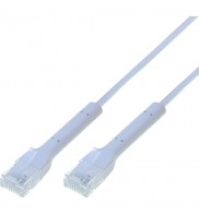 Cablu de retea flexibil, pliabil, subtire, slim, cupru, Cat.6A U/UTP, 5m, Alb, Techly, ICOC U6A-BD-050W