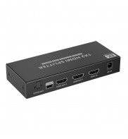 Splitter HDMI activ, alimentator inclus, 2 porturi, 1 intrare - 2 iesiri, 8K UHD 3D 60Hz, CEC SPDIF, TECHLY, IDATA HDMI-8K2T