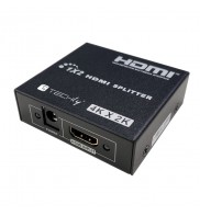 Splitter HDMI, 2 porturi, 1 intrare - 2 iesiri, 4K UHD 3D, Negru, Techly, IDATA HDMI-4K230