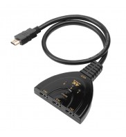 Switch HDMI pigtail, 3 porturi, 3 intrari - 1 iesire, 4Kx2K@30Hz, Techly, IDATA HDMI-3F30